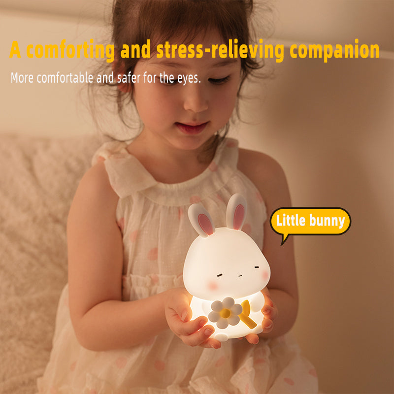 USB Rechargeable Silicone Chicken Night Light 3 Dimming Modes Soft on Eyes Bedroom Sleep Helper Baby Calmer
