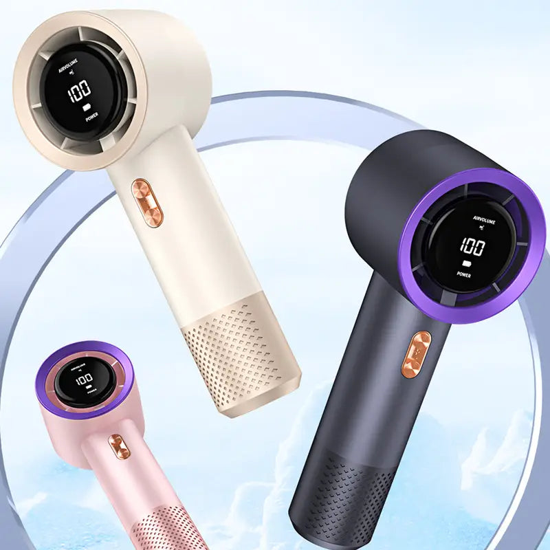 Lonvel T-13 Handheld Violent Fan Newest Portable Mini Rechargeable Handheld Cooling Small Fan With Digital Display Handy Fan