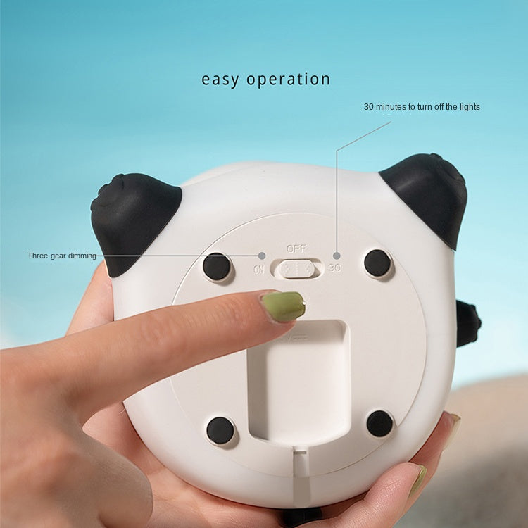 Cute Waving Panda Night Light,Panda gifts,Food Grade Silicone Touch Night Light for Baby Nursery,2 Level Dimmable Nursery Nightlight,Rechargeable Bedside Lamp for kids,Cute Decor for Bedroom