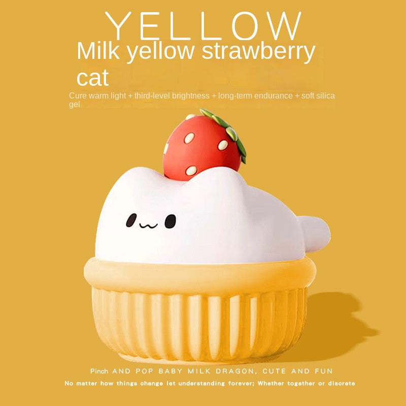 Cupcake Night Light Silicone Soft Table Lamp Cartoon Touch Sensor Desk Lights Bedroom Nursing lamp Children's Room Decoration Table lamp Bookshelf Desk lamp