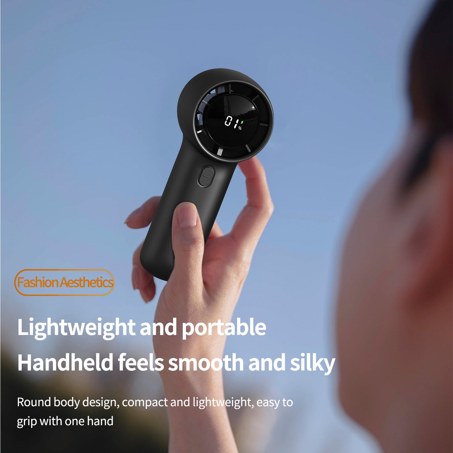 Cross-border 100-speed Violent Turbo High-speed Handheld Fan Outdoor Portable Charging Desktop Mini USB Fan Gift