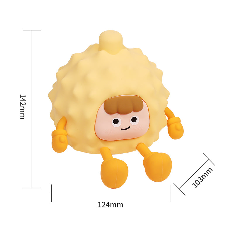 Durian Night Light for Kids | Cute Silicone Durian Lamp | Durian Design Bedside Lights for Bedroom | Bedroom Bedside Light, Cute Led Night Light for Soothing Bedtime Ambience