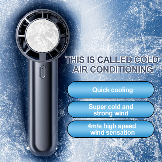 High-Speed Portable Cooling Fan with Ice Pack & USB Type-C Charging – 3 Speed Levels, Rechargeable