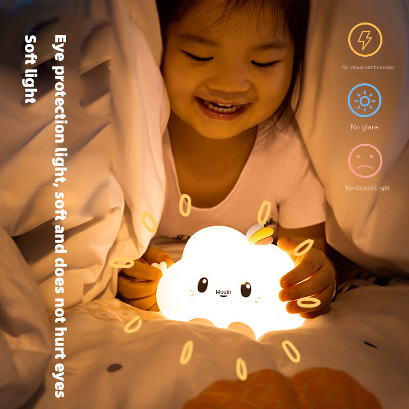 Luces nocturnas para habitación de niños y bebés recargable de silicona Kawaii portátiles  cloud y esponjosas