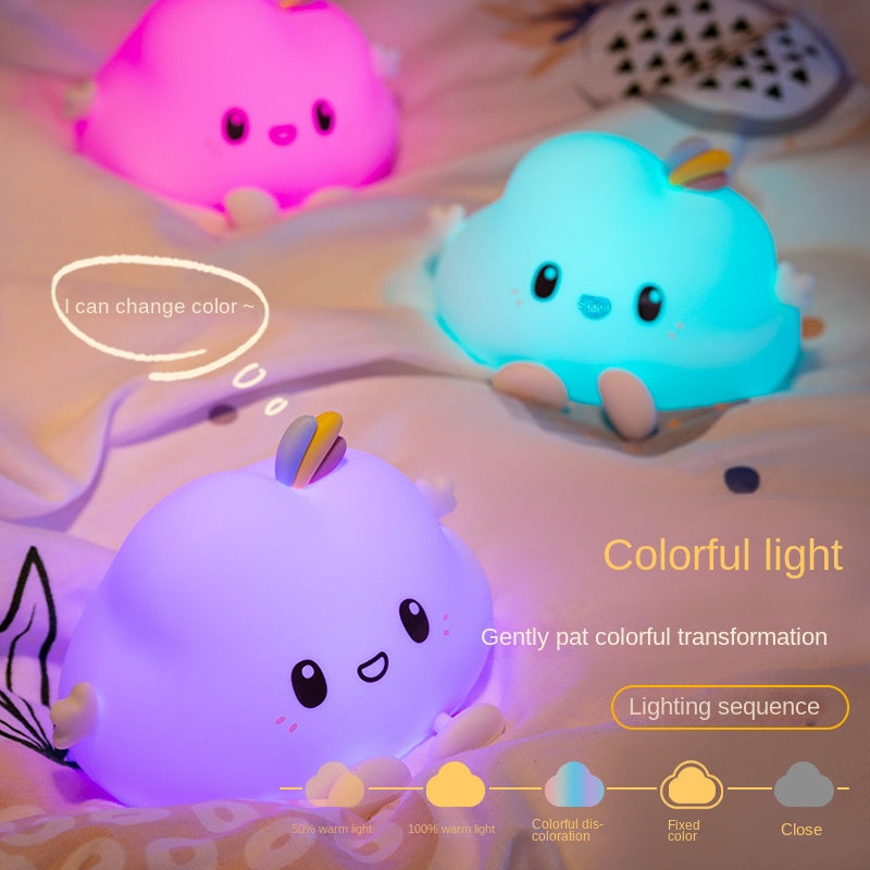 Luces nocturnas para habitación de niños y bebés recargable de silicona Kawaii portátiles  cloud y esponjosas