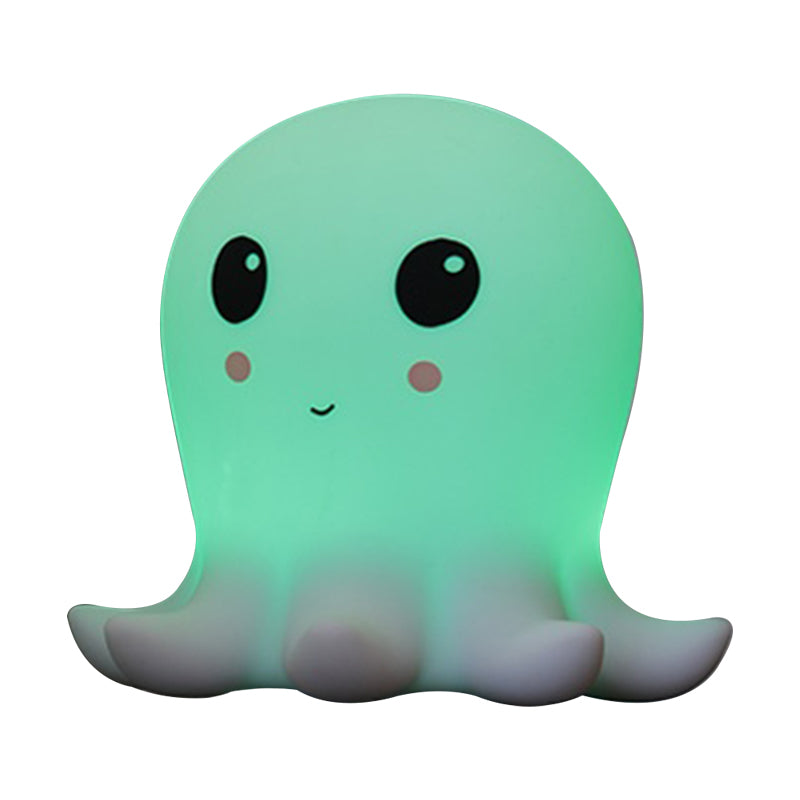 Octopus Night Light Soft Warm Light Octopus Night Light Color Changing Kids Night Lights Octopus Cartoon Bedside LED Lamp Battery Powered