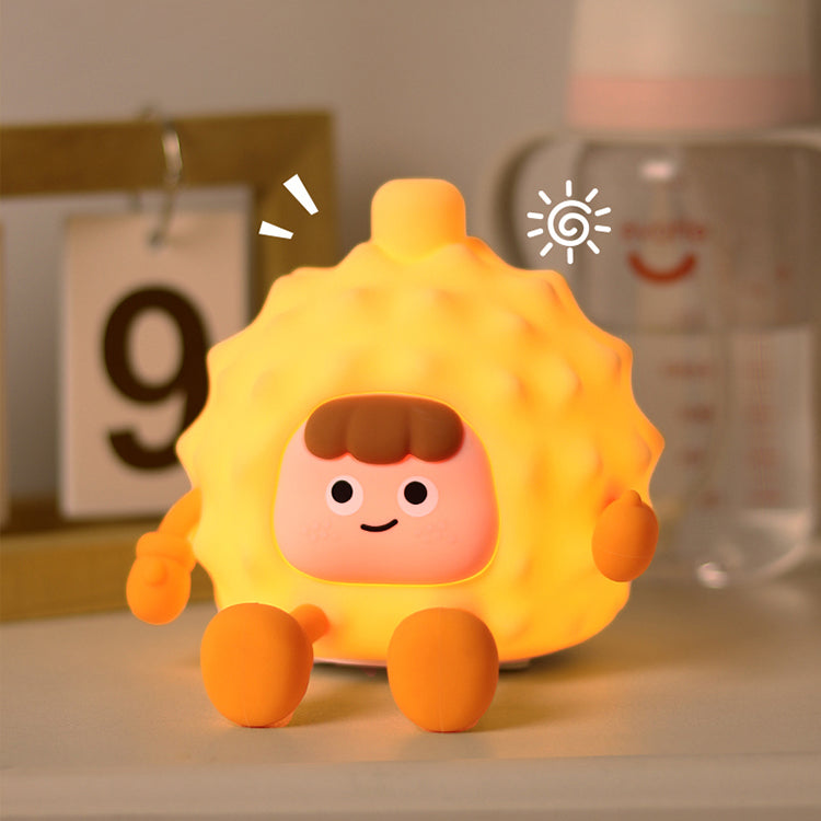 Durian Night Light for Kids | Cute Silicone Durian Lamp | Durian Design Bedside Lights for Bedroom | Bedroom Bedside Light, Cute Led Night Light for Soothing Bedtime Ambience