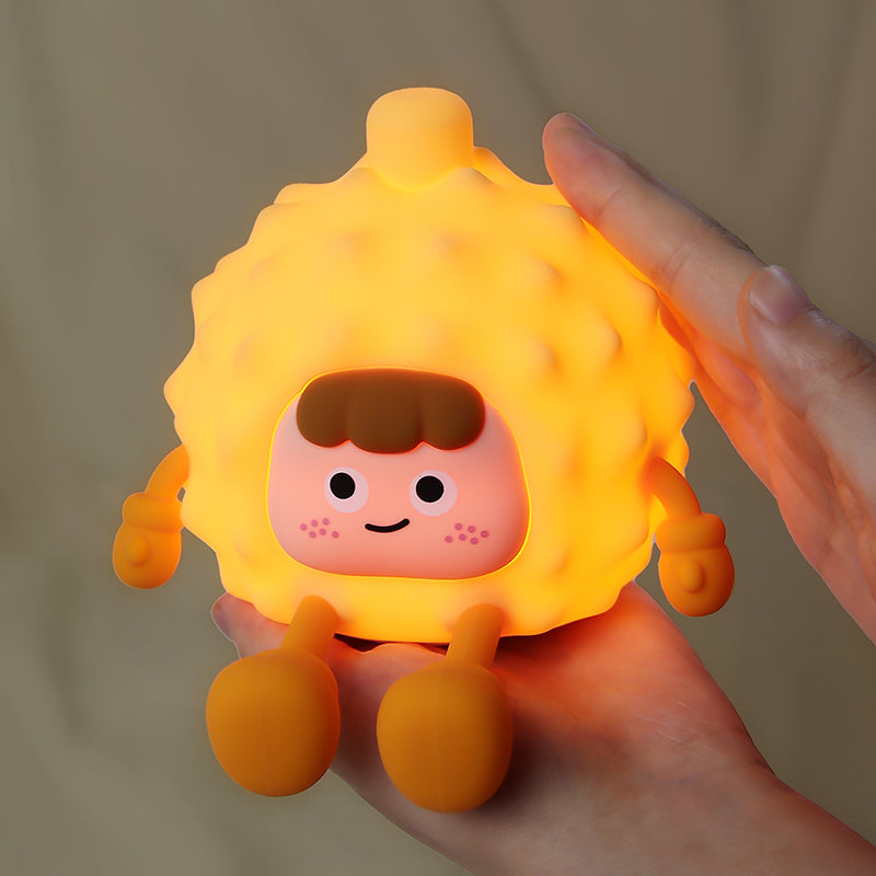 Durian Night Light for Kids | Cute Silicone Durian Lamp | Durian Design Bedside Lights for Bedroom | Bedroom Bedside Light, Cute Led Night Light for Soothing Bedtime Ambience