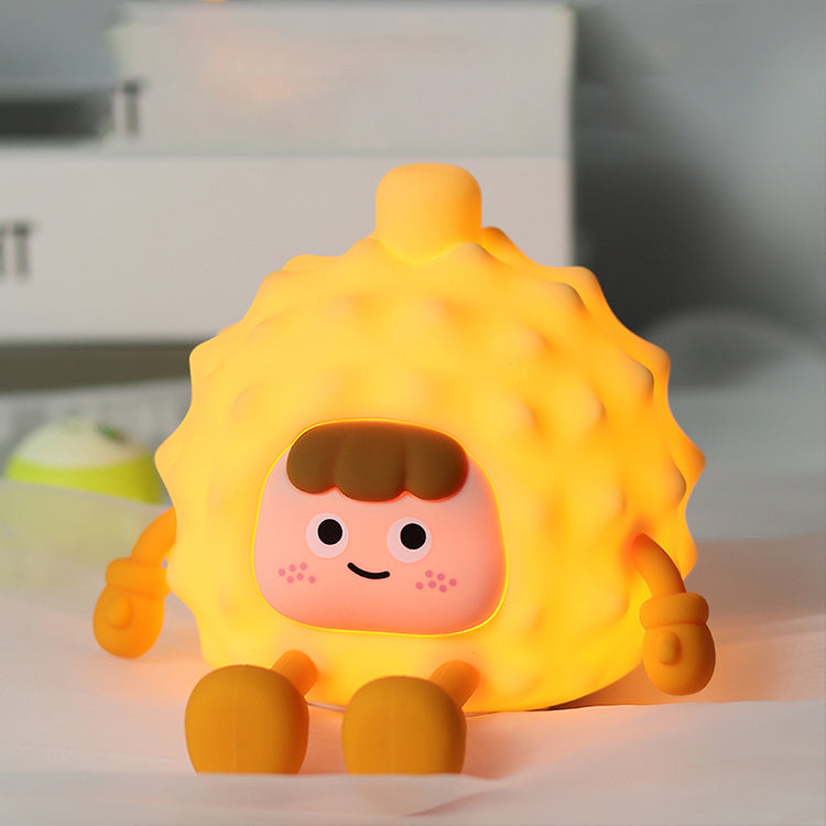 Durian Night Light for Kids | Cute Silicone Durian Lamp | Durian Design Bedside Lights for Bedroom | Bedroom Bedside Light, Cute Led Night Light for Soothing Bedtime Ambience