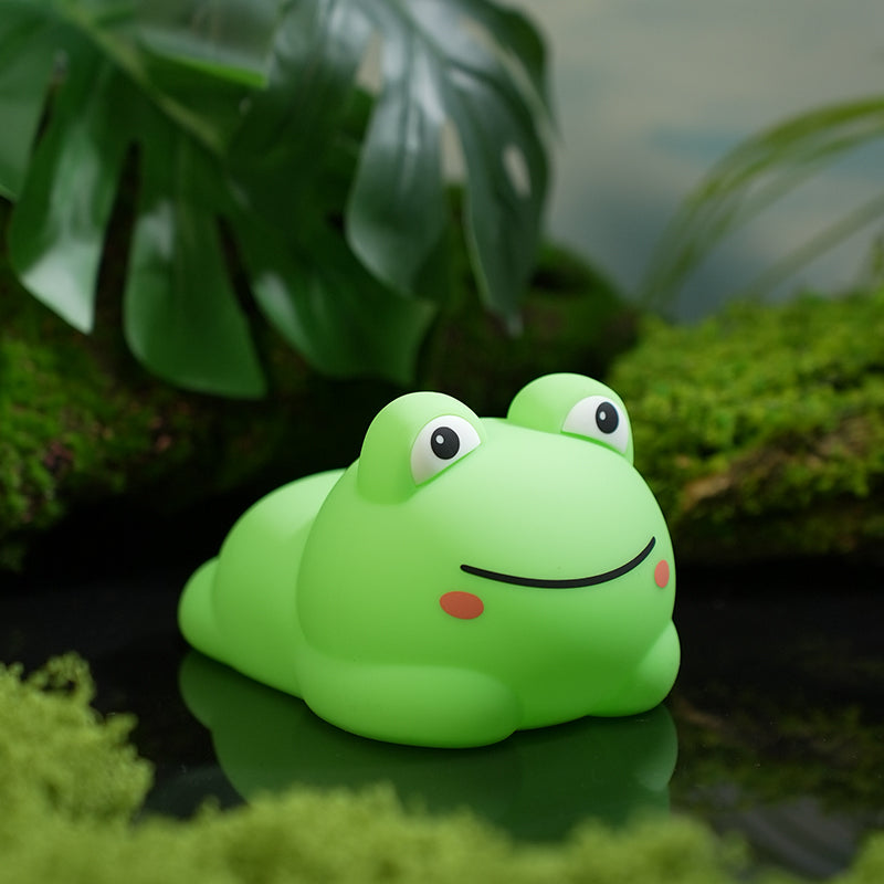 Cute Frog Silicone Night Light – Rechargeable Touch Sensor Lamp with Music & RGB Modes, Kids Nursery & Bedroom Decor