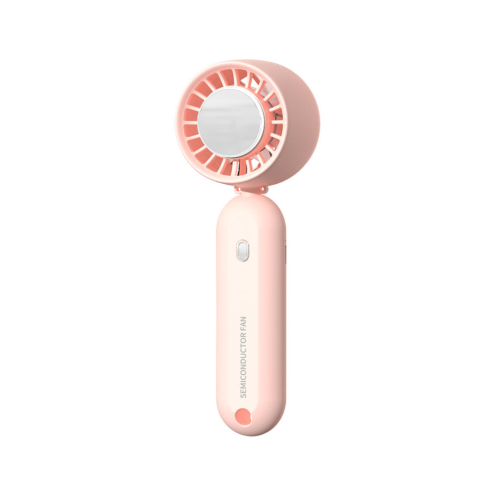 New Ice-cooled Handheld Fan for Outdoor Portable USB Mini Desktop Silent Folding Fan