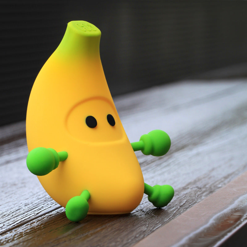 Banana Kids Night Light,Cute Cartoon Soft Silicone LED Warm Lamp,USB Rechargeable Kawaii Nursery Bedside Bedroom Table Decor, ABS+PC Bedside Lamp,Best Birthday Christmas Gift for Kid Girl Boy