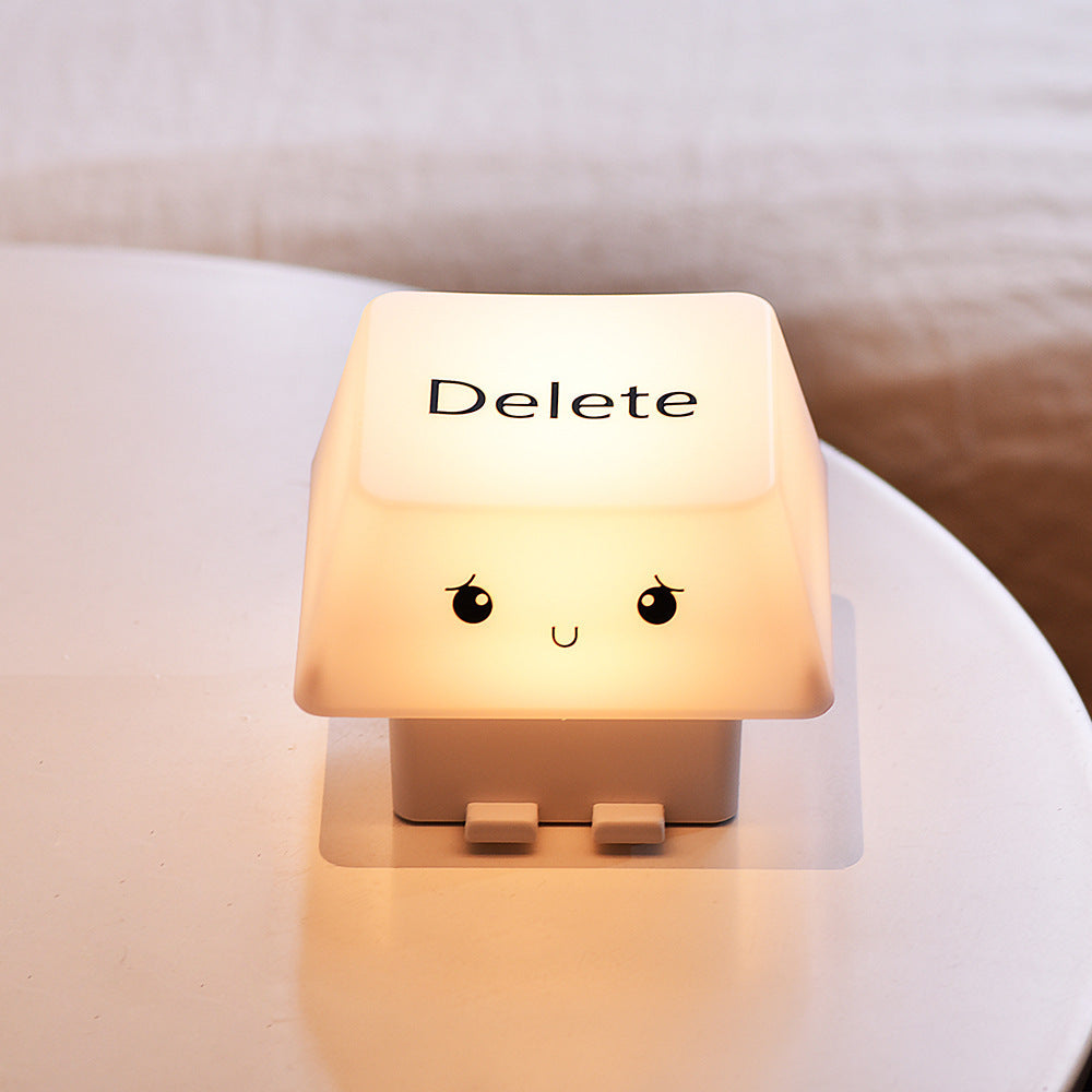 Modern and simple button-type ambient night light with USB charging, children's bedroom sleep bedside lamp