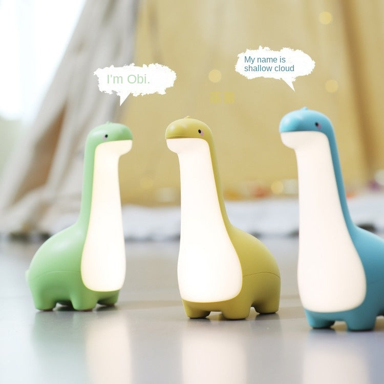 Dinosaur Night Lamp, Dimmable Bedside Night Light USB Rechargeable, Kids Bedroom Sleep Light, Cute Gifts for Girls, Boys, Teens, Friends Birthday, Holiday, Christmas, Yellow