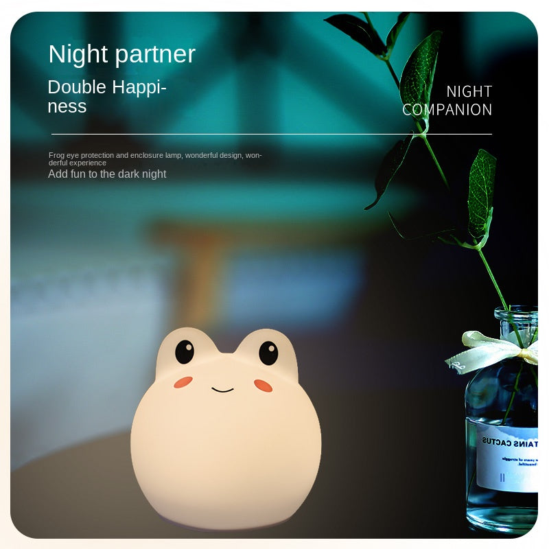 Night Lights for Kids Room LED Light Baby Touch Silicone Frog Light for Breastfeeding Nursery Squishy Lamp for Kids Teens Boys Girls Christmas Gift