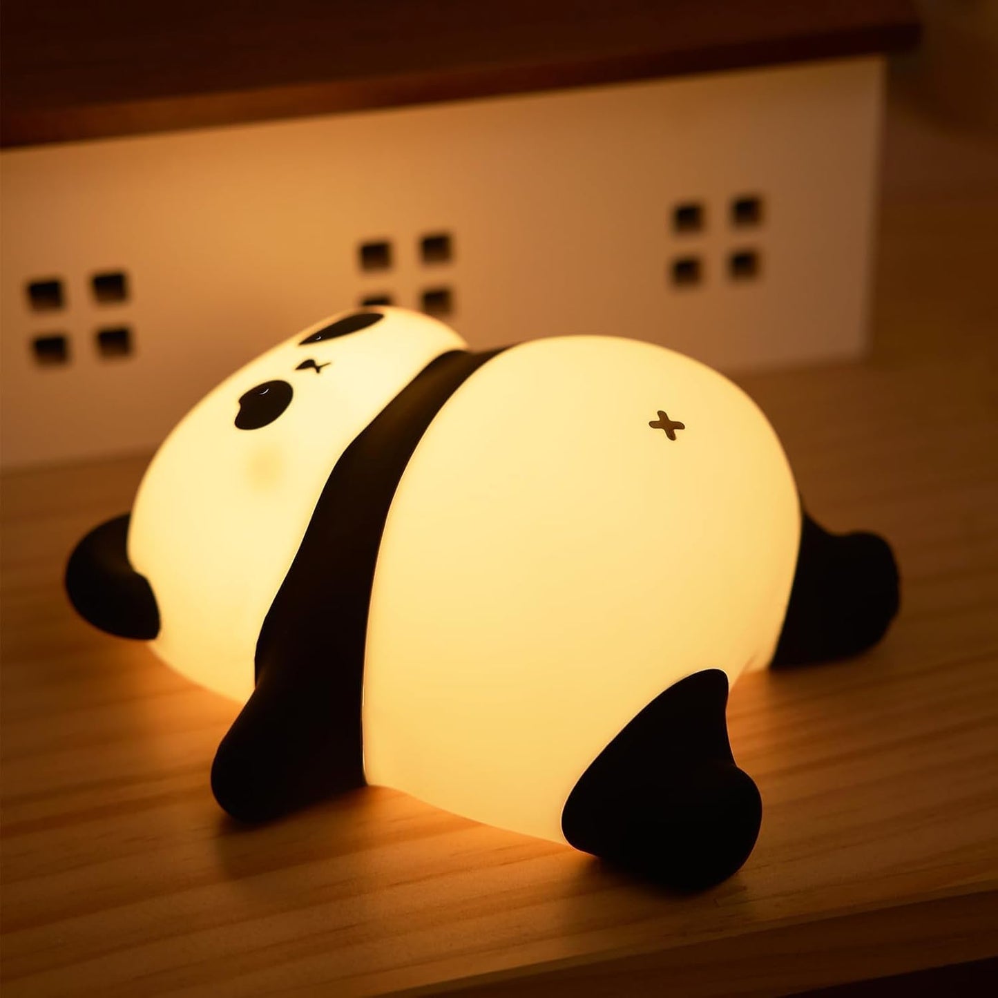 Rechargeable Cute Panda Night Light 3 Level Dimmable Nursery Nightlight with Timer Silicone Light Cute Animal Night Lamp for Breastfeeding Toddler Baby Kids Decor Squishy Lamps Girls Panda Gifts