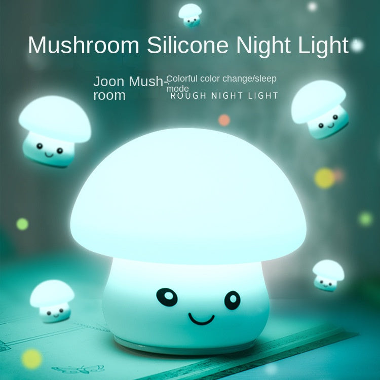 Practical Night Light Smart Creative USB Colorful Mushroom Night Light Children's Night Light Eye Protection Touch Sensor Table Lamp (Color : Mushroom4)