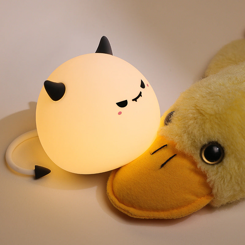 Bedside table lamp, bedroom, 800ma battery children's room push rod ambient light, bedside table lamp - silicon touch sensor desktop charging lamp