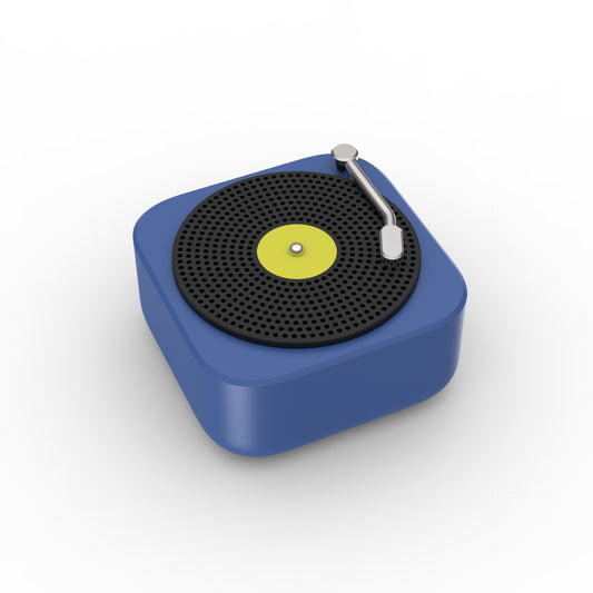 usb vinyl record player, wireless Bluetooth speaker, car answering and external player, mini portable outdoor announser