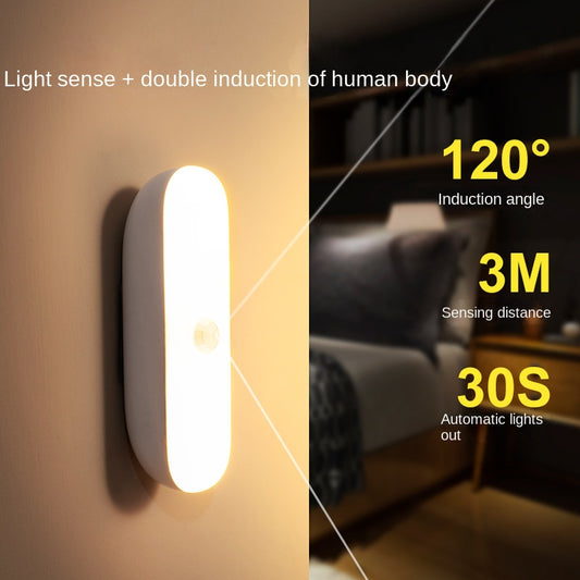 Lampe D'Armoire à DéTecteur de Mouvement, éClairage Portable sans Fil MagnéTique Alimenté par Batterie pour Placard, Chambre