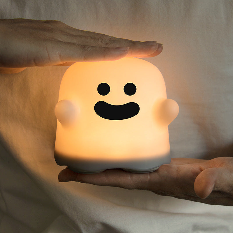 Ghost Silicone Night Light, Night Light Children, Silicone Ghost Kawaii Lamp, Multifunctional Silicone NightLights, Night Light Touch Lamp [Energy Class A]