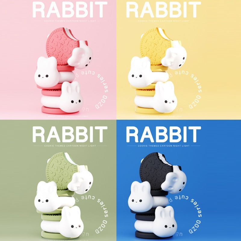 Silicone Small Night Light Bunny Charging Creative Mini Pat Light Soft Light Eye Protection with Sleeping Light