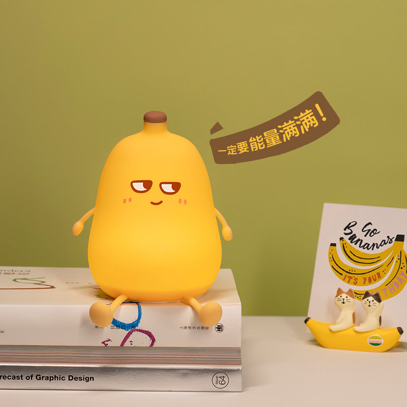 Night Light for Children, LED Baby Night Light, Dimmable, Banana Baby Nursing Light, Silicone Bedside Lamp with Timer and USB Charging, Kawaii Nursery Baby Room Decoration