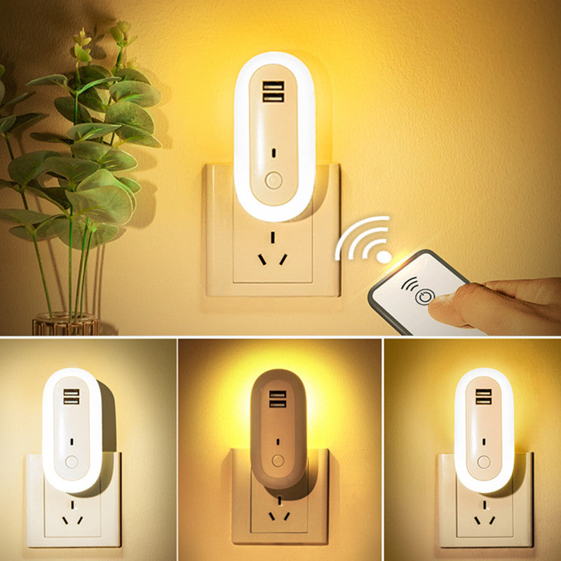 Remote Control Night Light for Kid's,Bedroom Bedside Plug in Lamp,baby sleep and feeding LED Lamp