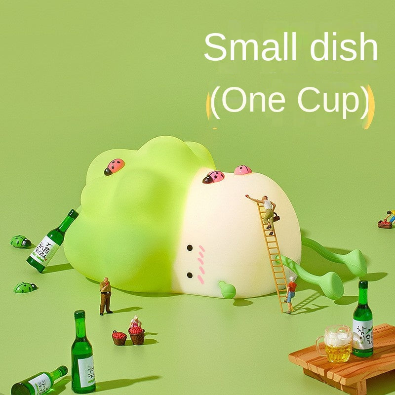 Cute Lying Cabbage Night Light, LED Squishy Dimmable Silicone Nursery Nightlight, Rechargeable Bedside Touch Lamp, Kawaii Room Decor for Kids Bedroom, Cute Gifts for Women Teen Girls Baby