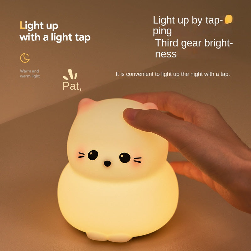 Cute Night Light For Animal Nightlight LED KiwBird Night Light Lamp Rechargeable 3 Dimmable Silicone Nursery