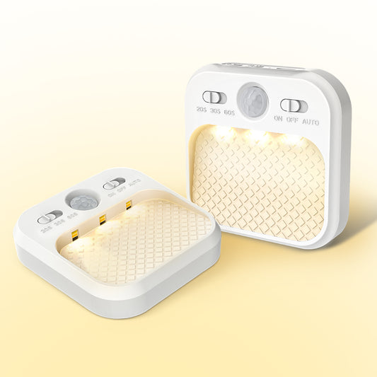 Smart Infrared Motion Sensor Night Light Rechargeable Wall Lamp for Closet Hallway Stairway Kitchen Bedroom