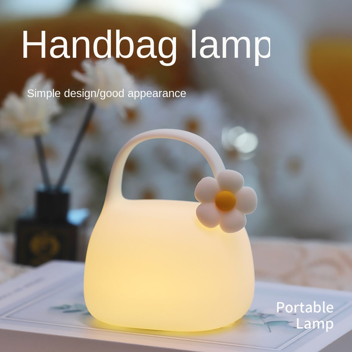 Night Light Bag Portable Lamp Silicone Night Light Bedside Desktop Ornaments Soft Light Timer Companion Sleep Light Patting Lamp for Bedroom Bedside Living Room