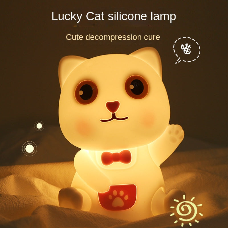 Three Speed Dimming USB Charging Timing Small Night Light, Bedside Sleeping LED Color Clapping Light