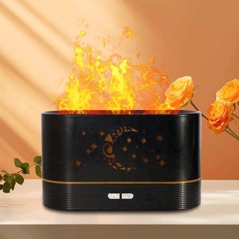 HonSun Trending Products 2025 New Arrivals Flame Aroma Diffuser Humidifier Scent Room Electronic Machine Customized Aromaterapia