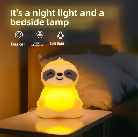 Creative Soothing Breath LED Night Light Modern Silicone Tap Lamp for Bedroom Eye-Friendly Bedside Sleep Light