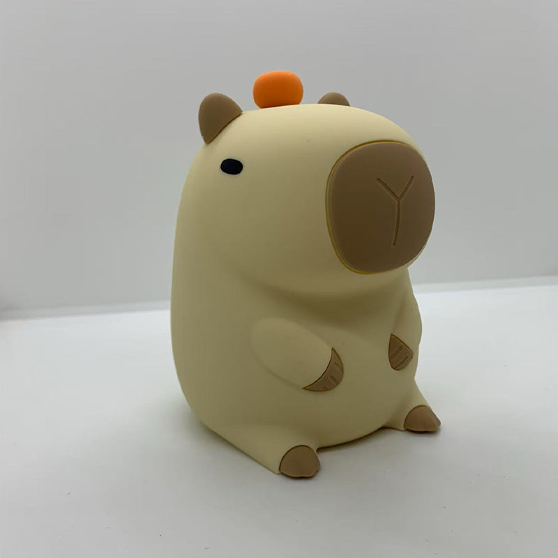 Capybara Night Light Cute Animal Silicone Nursery Night Light Rechargeable Table Lamp Bedside Lamp with Touch Sensor for Bedrooms Living Room