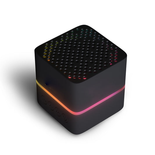 Bamboo Speaker - Portable Bluetooth Speaker, bamboo Bluetooth speaker, solid wood small square wireless speaker with sound collection/audio input/card lighting function