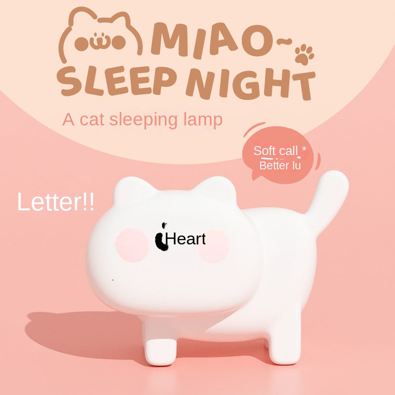 Kitty Night Lights for Kids Silicone Kawaii Cat Light for Baby Nursery Cat Decor for Children Toddlers Teen Women and Cat Lovers Animal Lamp Bunny Decor for Boys Girls