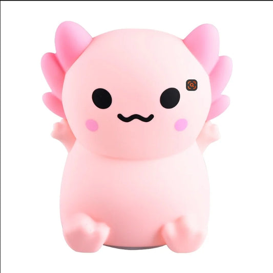 Silicone Nursery Night Light, Dimmable LED Axolotl Night Lamp,Cute Axolotl Lamp Gifts Rechargeable Bedroom Lamp Bedside Lamp with Touch Sensor for Kids Girls Boys
