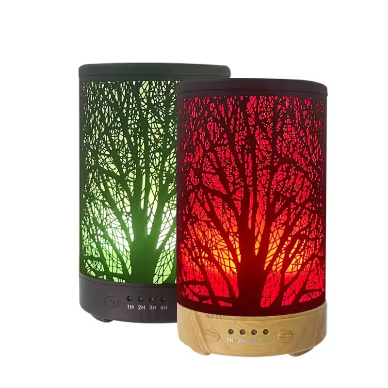 Metal Essential Oil Diffuser，Aromatherapy Diffuser 7 Colors Changed Ultrasonic Diffuser Air Led Diffuser Infuser Oil Machine Essential Oils for Diffusers for Home Large Room Office