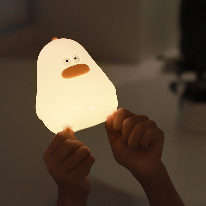 Night Light for Kids, Cute Silicone Nursery Chick Lamp for Baby and Toddler, Animal Night Light for Boys and Girls, Squishy Bedside Lamp for Kids Room