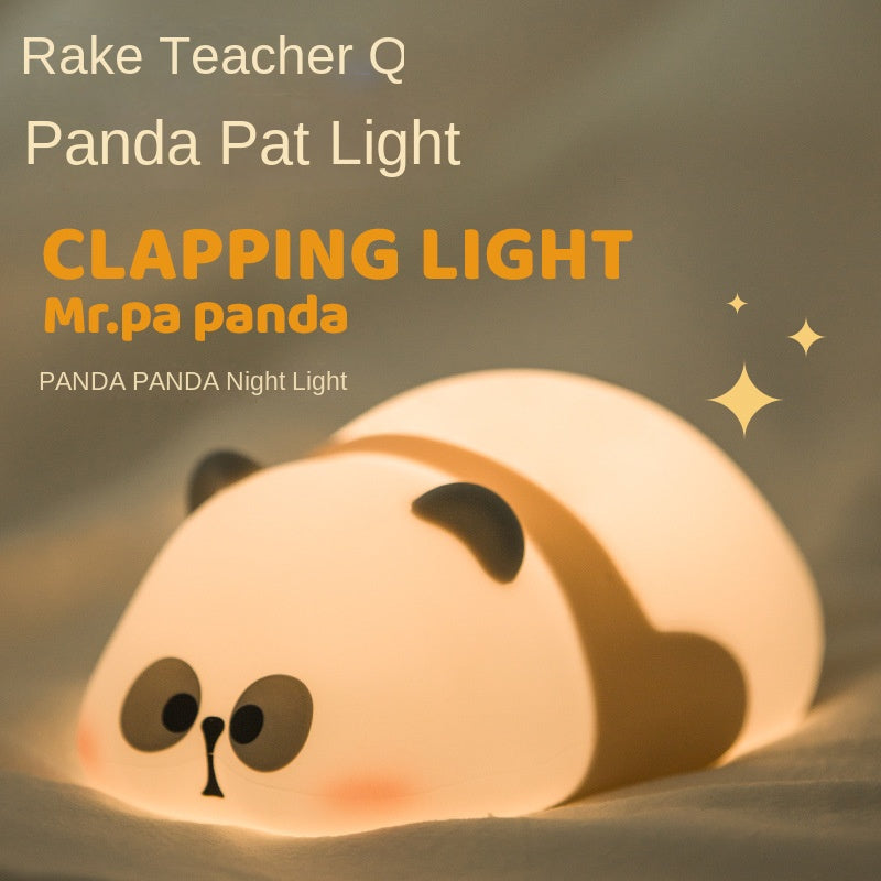 Cute Panda Night Light,Cute Night Lights for Kids Room Decor, Panda Silicone Squishy Dimmable LED Night Lamp,Rechargeable Night Lamp for Bedroom Room,for Breastfeeding/Sleep,Kids Room Decor Gift
