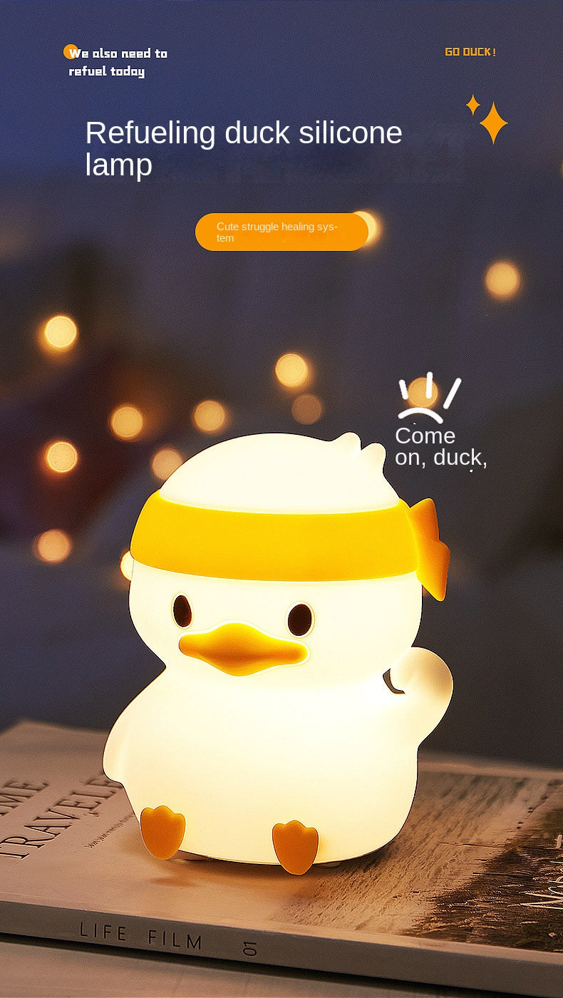 Kids Night Lights Cute Silicone Duck Nursery Lamp for Baby Toddler RGB Animal Night Light for Bedroom Kids Room Gift