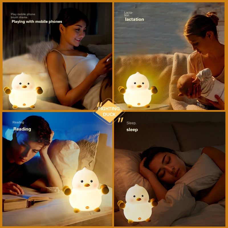Duck Night Light Cute Night Light for Kids 3 Level Dimmable Duck Lamp 30 Min Timer Silicone Baby Night Light LED Rechargeable Duck Light Squishy Toddler Nightlights Duck Gifts for Girls Room Decor