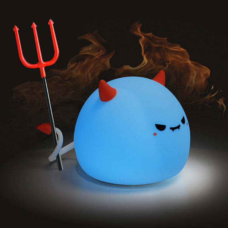 Bedside table lamp, bedroom, 800ma battery children's room push rod ambient light, bedside table lamp - silicon touch sensor desktop charging lamp