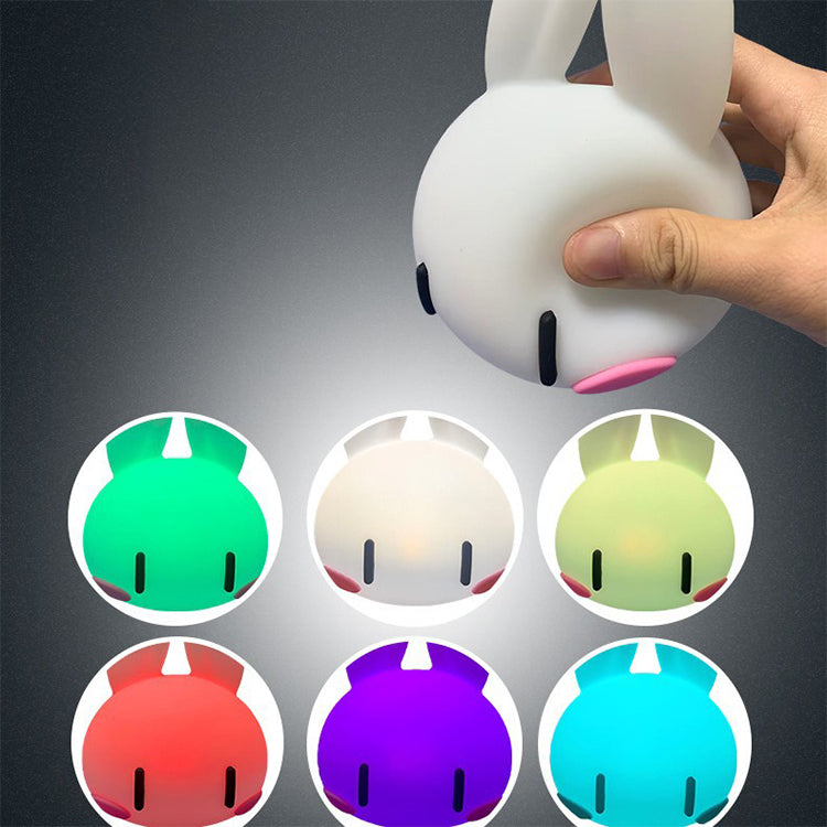 Children's Rechargeable Silicone Panda Night Light 7 Color LED Changing Light Cute Room Decor and Gift Suitable for Toddlers Teens and Valentine's Day Gift Waterproof Night Light Multicolor