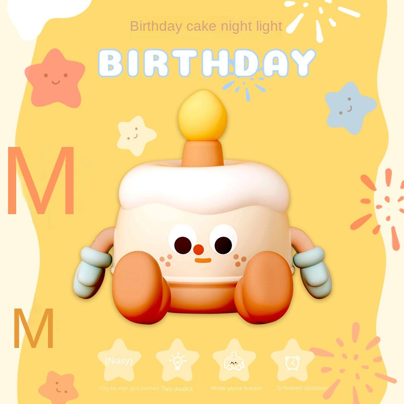 Cute Milk Carton and Birthday Cake Night Light Dimmable Rechargeable Kids Bedroom Night Light with Timer, Suitable for Kids Room Nursery Infant and Toddler Room Decoration