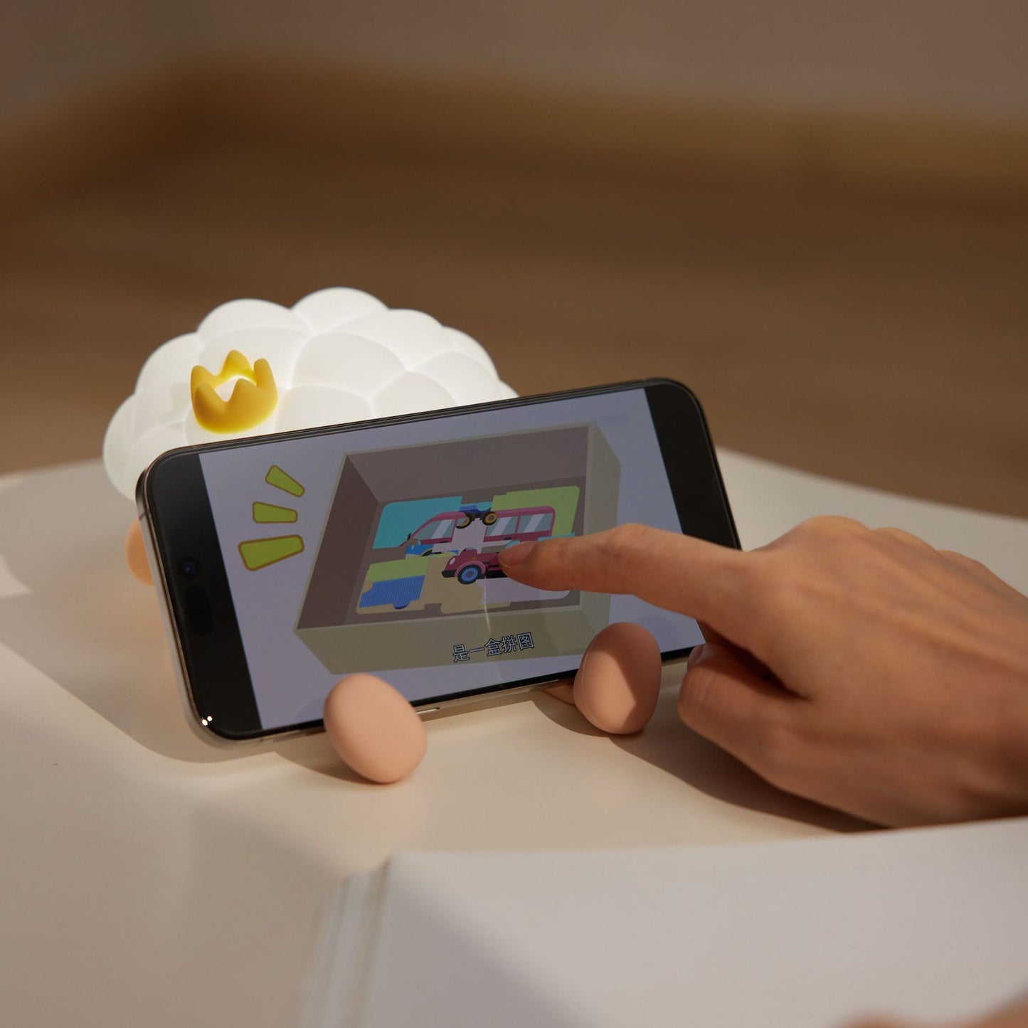 Silicone Pat Light, Cute Silicone Kids Lamp Dimmable Light, Cartoon Prince Silicone Clap Light Bedside Lamp Dimmable Touch Lamp