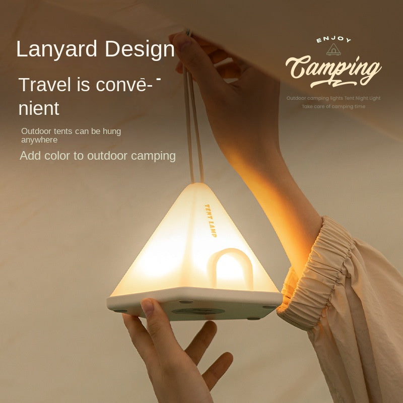 Camping Night Light, Tent Shaped Portable Led Tent Lantern 6 Modes, USB Rechargeable Nursery Lamp, Hangings Night Light for Kids for Outdoor and Indoor for Soydan