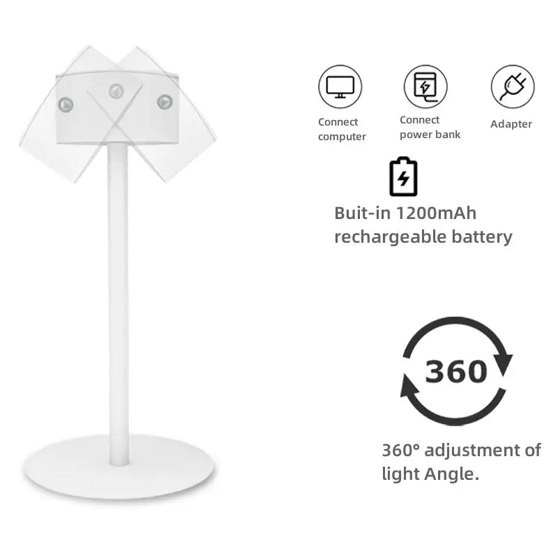 New Double Side Magnetic Removable Touch Table Lamp Metal Dimmable 360 Degree Desk Lamp